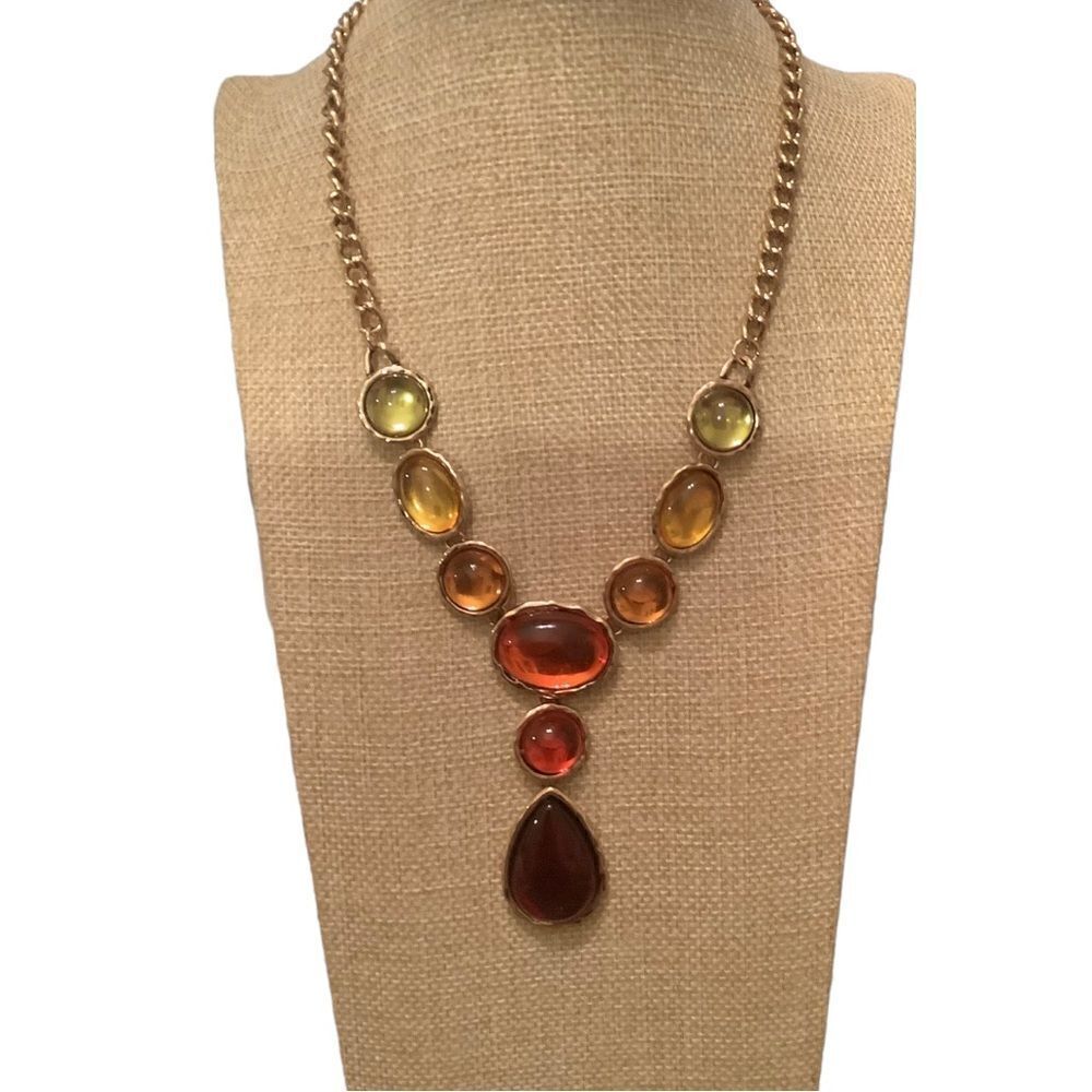 Chico’s multi-color stone necklace NWOT